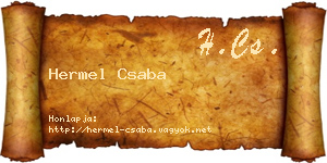 Hermel Csaba névjegykártya